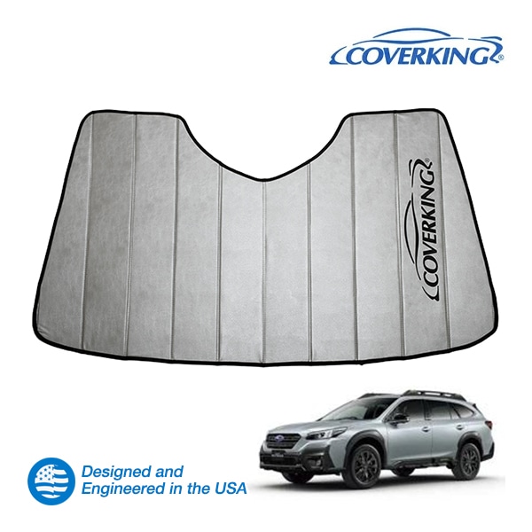 【CoverKing 正規品】 専用設計 サンシェード 吸盤不要 折りたたみ式 グレー 収納袋付き 21y- (令和3年12月~現行) スバル レガシィアウトバック BT系 カバーキング