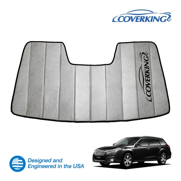 【CoverKing 正規品】 専用設計 サンシェード 吸盤不要 折りたたみ式 グレー 収納袋付き 09-14y(平成21年5月~平成26年10月) スバル レガシィアウトバック BR系 カバーキング