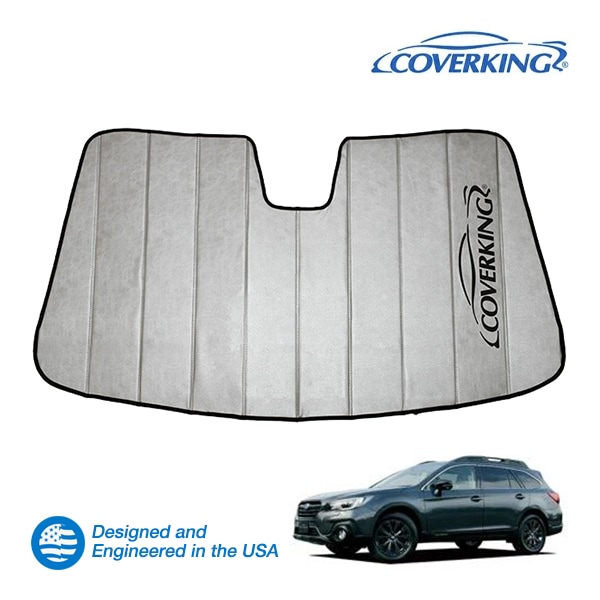 【CoverKing 正規品】 専用設計 サンシェード 吸盤不要 折りたたみ式 グレー 収納袋付き 14-21y(平成26年10月~令和3年3月) スバル レガシィアウトバック BS系 カバーキング