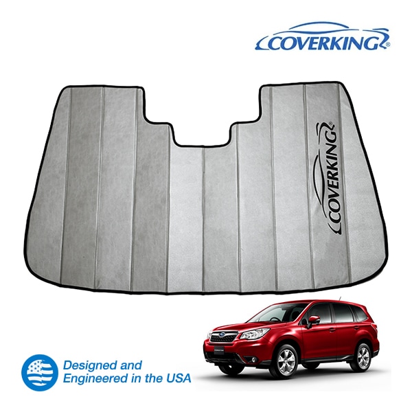 【CoverKing 正規品】 専用設計 サンシェード 吸盤不要 折りたたみ式 グレー 収納袋付き 24y-(令和6年～) スバル フォレスター カバーキング　