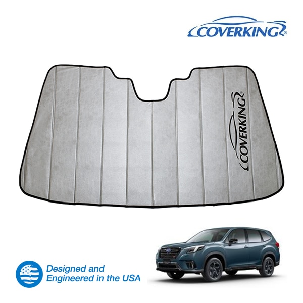 【CoverKing 正規品】 専用設計 サンシェード 吸盤不要 折りたたみ式 グレー 収納袋付き 18y-(平成30年7月～現行) スバル フォレスター SK系 カバーキング　