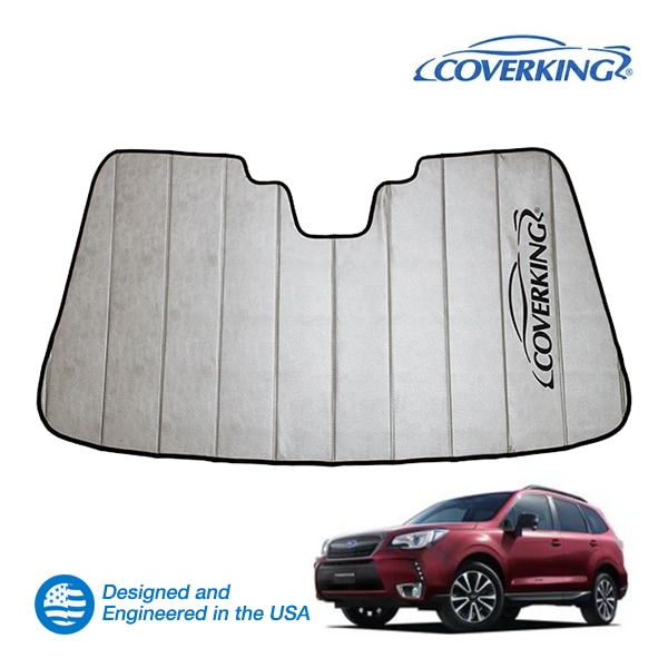 【CoverKing 正規品】 専用設計 サンシェード 吸盤不要 折りたたみ式 グレー 収納袋付き 12-18y(平成24年11月～平成30年7月) スバル フォレスター SJ系 カバーキング　