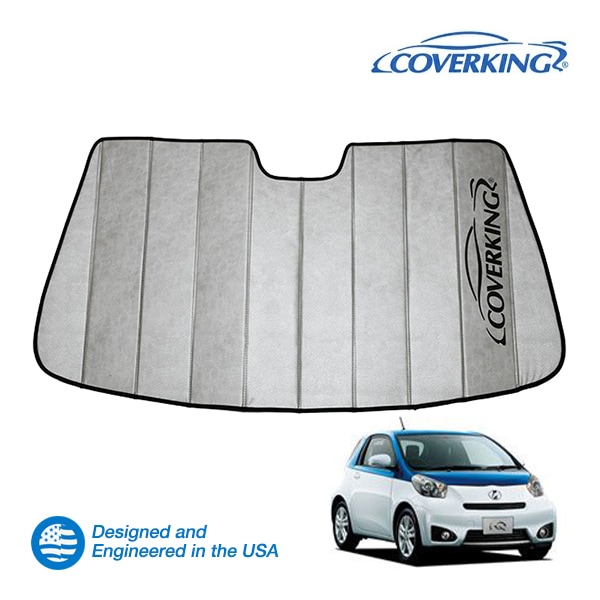 【CoverKing 正規品】 専用設計 サンシェード 吸盤不要 折りたたみ式 グレー 収納袋付き 08-16y(平成20年11月～平成28年3月) サイオン(トヨタ) iQ 10系 カバーキング　