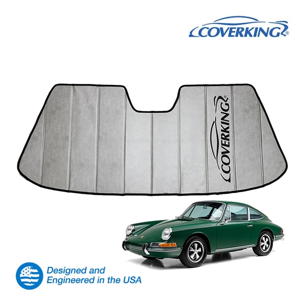 【CoverKing 正規品】 専用設計 サンシェード 吸盤不要 折りたたみ式 グレー 収納袋付き 65-68y(昭和40年～昭和43年) ポルシェ 912 64-89y(昭和39年～平成1年) 911 カバーキング　