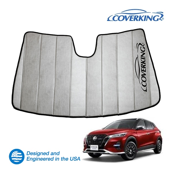 【CoverKing 正規品】 専用設計 サンシェード 吸盤不要 折りたたみ式 グレー 収納袋付き 20y-(令和2年6月～現行) 日産 キックス P15系 カバーキング　