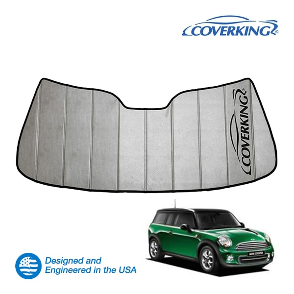 【CoverKing 正規品】 専用設計 サンシェード 吸盤不要 折りたたみ式 グレー 収納袋付き 07-25y(平成19年5月～平成26年1月) ミニ クラブマン R55 R56 カバーキング　