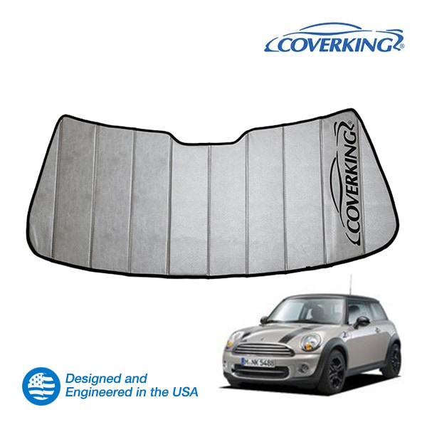 【CoverKing 正規品】 専用設計 サンシェード 吸盤不要 折りたたみ式 グレー 収納袋付き 17y-(平成29年2月～現行) ミニ クロスオーバー F60 カバーキング　