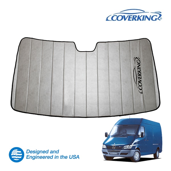 【CoverKing 正規品】 専用設計 サンシェード 吸盤不要 折りたたみ式 グレー 収納袋付き 06y-(平成18年9月~現行) メルセデスベンツ トランスポーター T1N W906 19y-(令和元年7月~現行) W907 W910 カバーキング