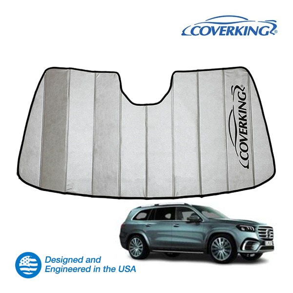 【CoverKing 正規品】 専用設計 サンシェード 吸盤不要 折りたたみ式 グレー 収納袋付き 20y-(令和2年3月~現行) メルセデスベンツ GLS X167 カバーキング