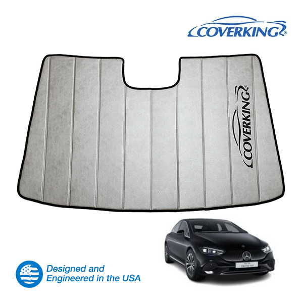 【CoverKing 正規品】 専用設計 サンシェード 吸盤不要 折りたたみ式 グレー 収納袋付き 22y-(令和4年9月~現行) メルセデスベンツ EQE V295 カバーキング