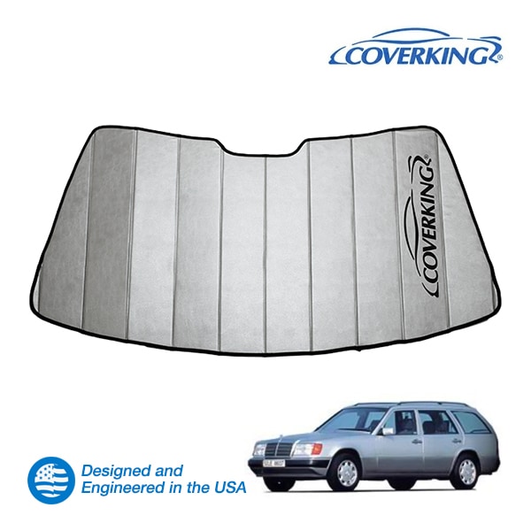 【CoverKing 正規品】 専用設計 サンシェード 吸盤不要 折りたたみ式 グレー 収納袋付き 85-93y(昭和60年~平成3年) メルセデスベンツ Eクラス ステーションワゴン S124 カバーキング
