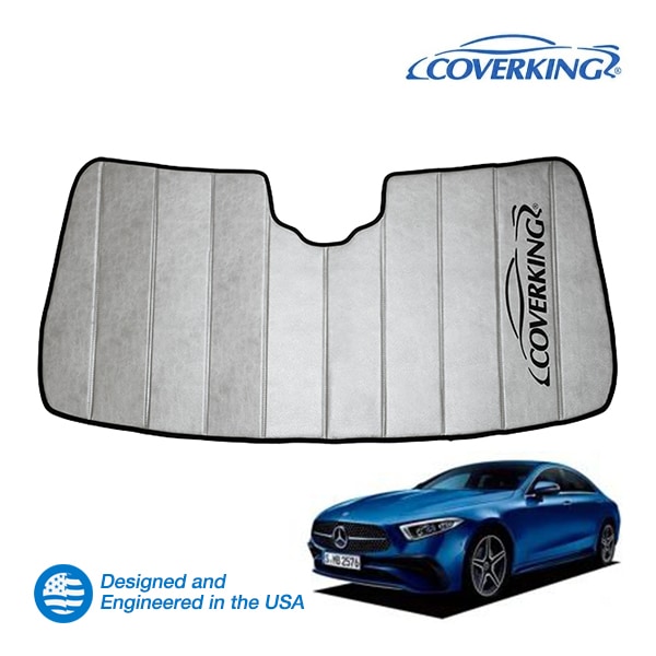 【CoverKing 正規品】 専用設計 サンシェード 吸盤不要 折りたたみ式 グレー 収納袋付き 18y-(平成30年6月~現行) メルセデスベンツ CLSクラス C257 カバーキング