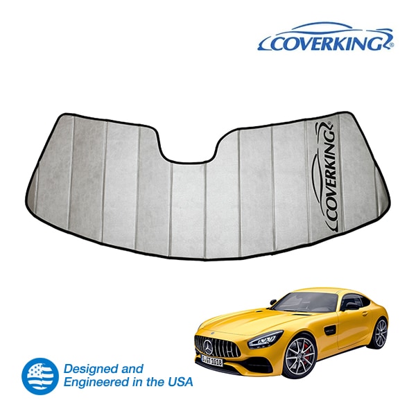 【CoverKing 正規品】 専用設計 サンシェード 吸盤不要 折りたたみ式 グレー 収納袋付き 15-23y(平成27年5月~令和5年5月) メルセデスベンツ GT S C190 カバーキング