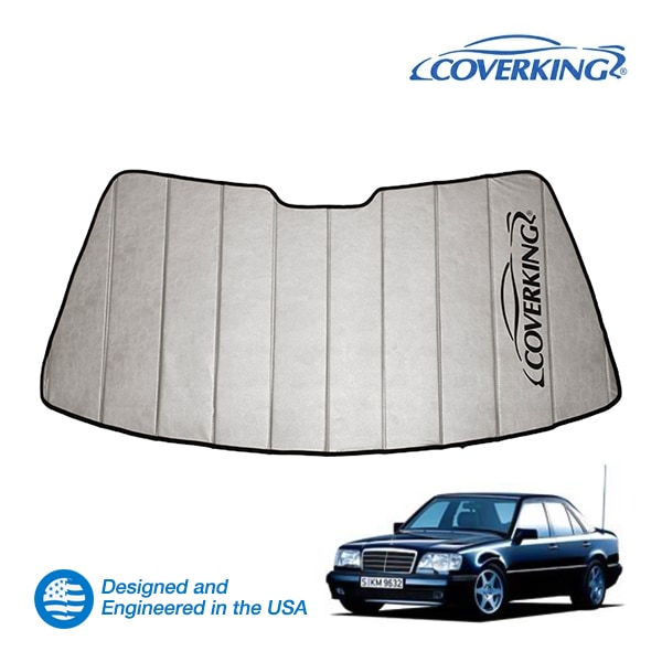 【CoverKing 正規品】 専用設計 サンシェード 吸盤不要 折りたたみ式 グレー 収納袋付き 86-95y(昭和61年2月~平成7年8月) メルセデスベンツ Eクラス W124 S124 カバーキング