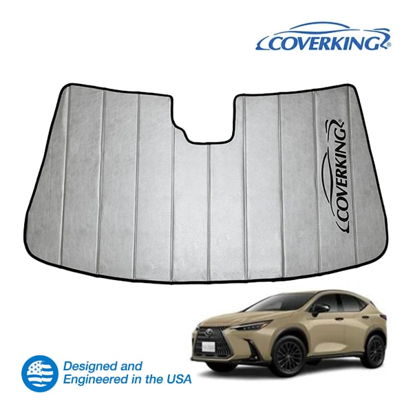 【CoverKing 正規品】 専用設計 サンシェード 吸盤不要 折りたたみ式 グレー 収納袋付き 21y-(令和3年11月～現行) レクサス NX250 NX350 NX350h NX450h+ 20系 カバーキング　