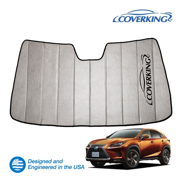 【CoverKing 正規品】 専用設計 サンシェード 吸盤不要 折りたたみ式 グレー 収納袋付き 14-21y(平成26年7月～令和3年7月) レクサス NX200 NX300 10系 カバーキング　