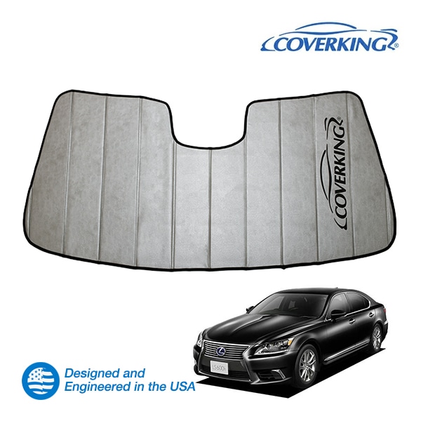 【CoverKing 正規品】 専用設計 サンシェード 吸盤不要 折りたたみ式 グレー 収納袋付き 06-17y(平成18年9月～平成29年10月) レクサス LS460 LS600h 40系 カバーキング　