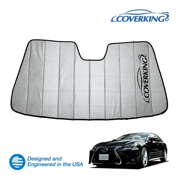 【CoverKing 正規品】 専用設計 サンシェード 吸盤不要 折りたたみ式 グレー 収納袋付き 12-20y(平成24年1月～令和2年7月) レクサス GS450h GS350 GS460 GS300 GSF 10系 カバーキング