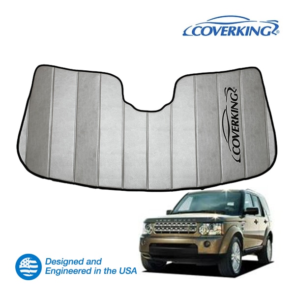 【CoverKing 正規品】 専用設計 サンシェード 吸盤不要 折りたたみ式 グレー 収納袋付き 09-13y(平成21年6月～平成25年11月) ランドローバー ディスカバリー4 LA カバーキング　