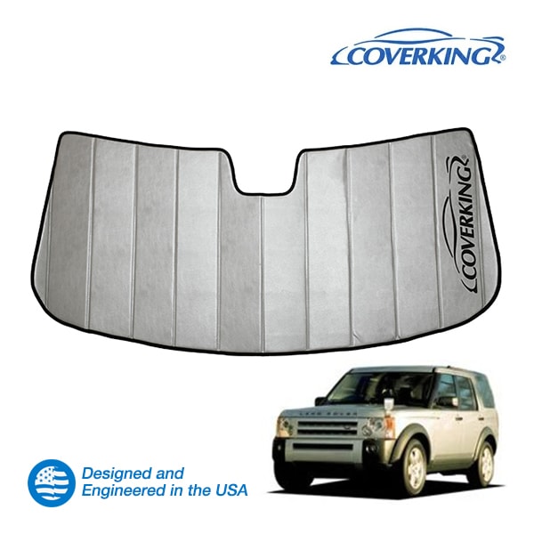 【CoverKing 正規品】 専用設計 サンシェード 吸盤不要 折りたたみ式 グレー 収納袋付き 05-09y(平成17年5月～平成21年6月) ランドローバー ディスカバリー3 LA カバーキング　