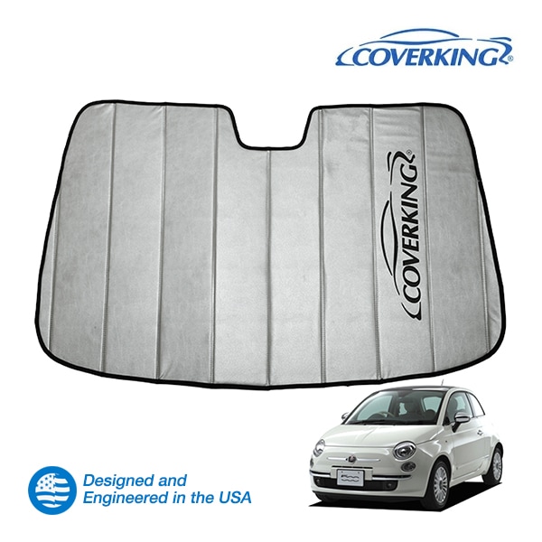 【CoverKing 正規品】専用設計 フィアット FIAT 500 312系 チンクエチェントサンシェード 吸盤不要 折りたたみ式 収納袋付 カバーキング