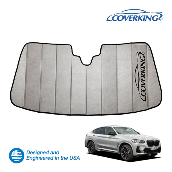 【CoverKing 正規品】 専用設計 サンシェード 吸盤不要 折りたたみ式 グレー 収納袋付き 18y-(平成30年9月～現行) BMW X4 G02 カバーキング　