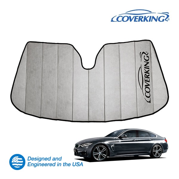 【CoverKing 正規品】 専用設計 サンシェード 吸盤不要 折りたたみ式 グレー 収納袋付き 13-20y(平成25年7月～令和2年6月) BMW 4シリーズ F32 F33 F36 カバーキング　