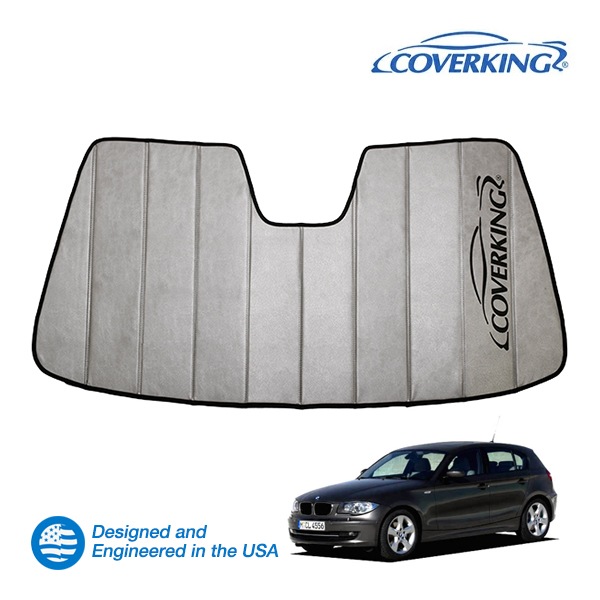 【CoverKing 正規品】 専用設計 サンシェード 吸盤不要 折りたたみ式 グレー 収納袋付き 08-11y(平成20年2月~平成23年6月) BMW 1シリーズ E82 E88 カバーキング