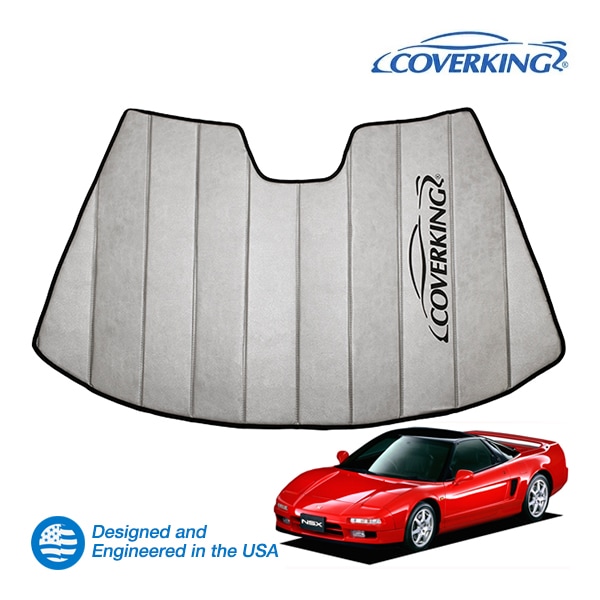 【CoverKing 正規品】 専用設計 サンシェード 吸盤不要 折りたたみ式 グレー 収納袋付き 90-05y(平成2年9月～平成17年12月) ホンダ NSX NA系 カバーキング　