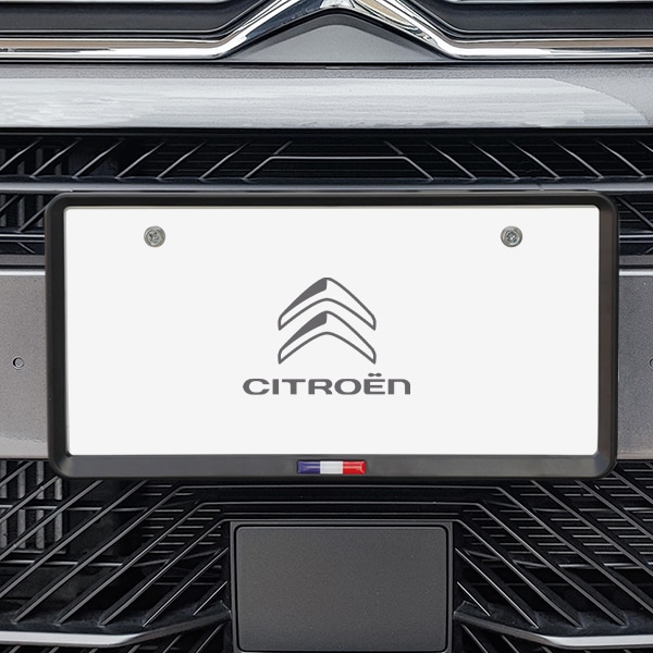 フランス国旗 ナンバープレートフレーム ナンバーフレーム 前後セット マットブラック シトロエン C3 C4 C5 ベルランゴ K9 トリコロール 新基準対応