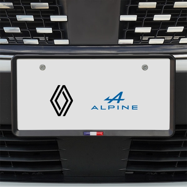 フランス国旗 ナンバープレートフレーム ナンバーフレーム 前後セット マットブラック フランス国旗 ルノー カングー KANGOO ルーテシア トゥインゴ  AHH4 TWINGOトリコロール 新基準対応　