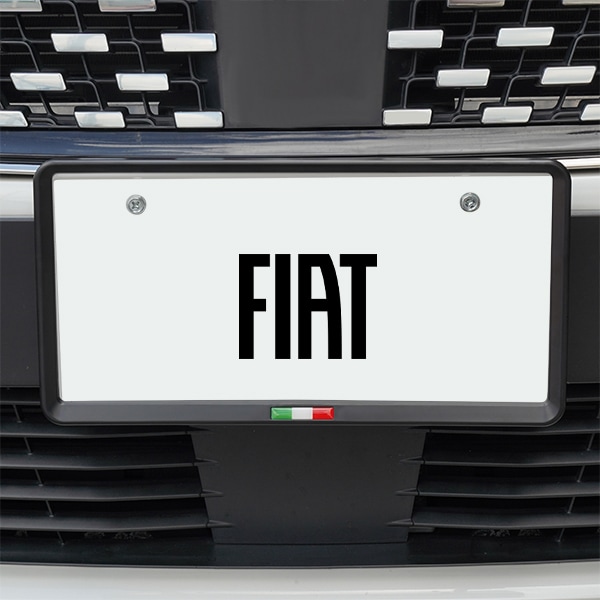イタリア国旗 ナンバープレートフレーム ナンバーフレーム 前後セット マットブラック フィアット FIAT 500 500X パンダ ドブロ トリコローレ 新基準対応