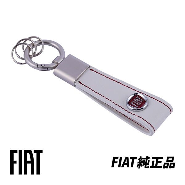 フィアット 純正 レザーホルダー フィアット 500 500e FA1 チンクエチェント パンダ ドブロ K9 プント ドュカト ホワイト 59083244|FIAT|IMPORT BRAND