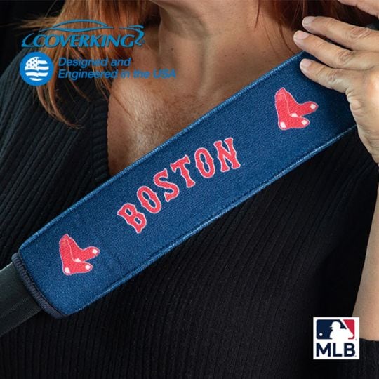 ボストン・レッドソックス Boston Red Sox 正規品 オフィシャル MLB シリーズ 公式 シートベルトパッド シートベルトカバー 左右2個セット