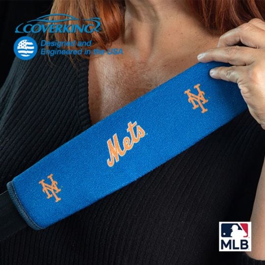 ニューヨーク・メッツ New York Mets 正規品 オフィシャル MLB シリーズ 公式 シートベルトパッド	シートベルトカバー 左右2個セット