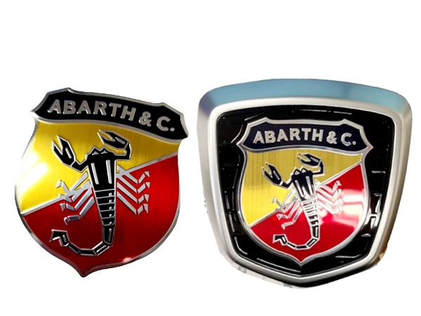 アバルト 純正 ABARTH500 595 695 70周年記念限定車 フロントリアエンブレムセット 735715199 735715563|ABARTH|IMPORT BRAND