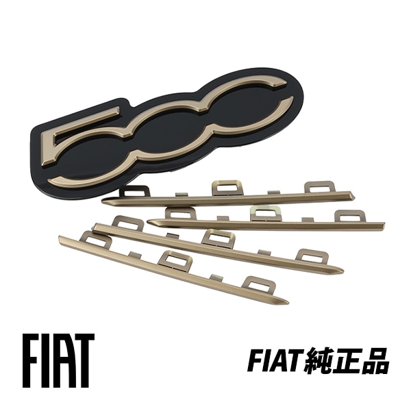 フィアット 純正 フロントエンブレム 500ロゴ 真鍮 FIAT 500e FA1 チンクエチェントイー 国内未導入 50290286|FIAT|IMPORT BRAND