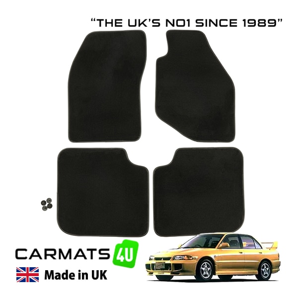 【CARMATS4U 正規品】プレミアム カーペットフロアマット 92-96y(平成4年10月～平成8年7月) 三菱 ランサーエボリューション ランエボ I II III CD9A CD9A フロント リア セット 旧車 カーマット