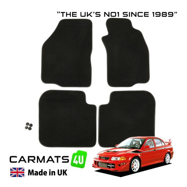 【CARMATS4U 正規品】プレミアム カーペットフロアマット 96-01y(平成8年8月～平成13年2月) 三菱 ランサーエボリューション ランエボ IV V VI CN9A CP9A フロント リア セット 旧車 カーマット