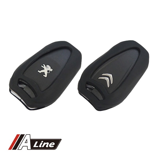 プジョー シトロエン DS 対応 シリコンキーカバー 2個セット ブラック RCZ 208 308 408 508 3008 5008 C5 C3 DS3 DS4 DS5