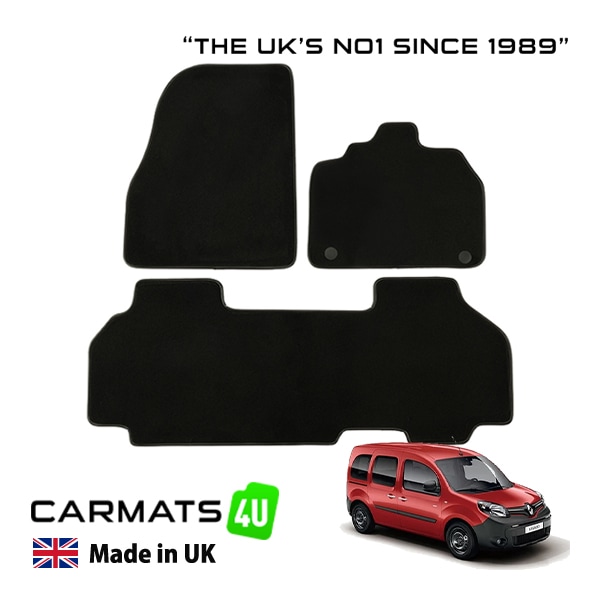 【CARMATS4U 正規品】ラグジュアリー カーペットフロアマット 09-22y(平成21年9月～令和4年1月) ルノー カングー KANGOO II KW フロント リア セット 右ハンドル用 カーマット