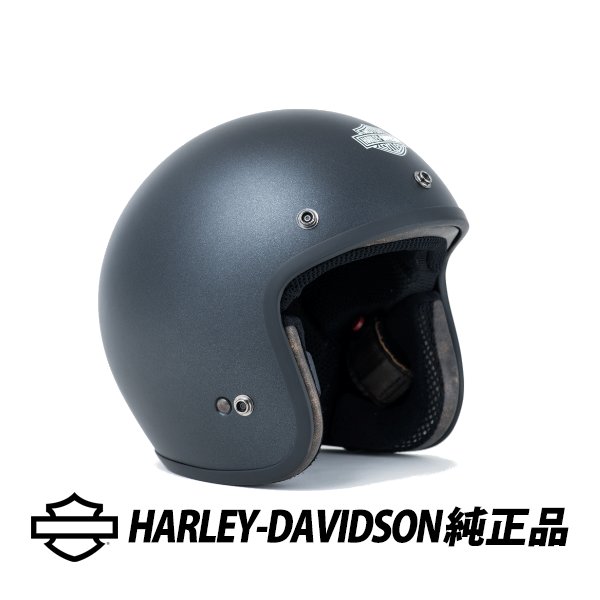 ハーレーダビッドソン 純正 3/4ヘルメット ハーレークロスロゴ   Lサイズ マットブラック 98226-16VA/000L|HARLEY-DAVIDSON|MOTO BRAND
