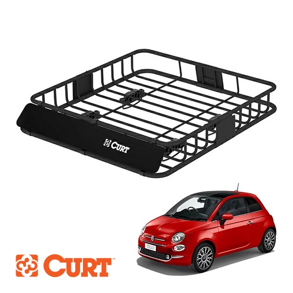 【CURT 正規品】ルーフラック ルーフバスケット ルーフキャリア 18115 105cm×94cm×14cm フィアット FIAT 500 312型に ベースキャリアに取付