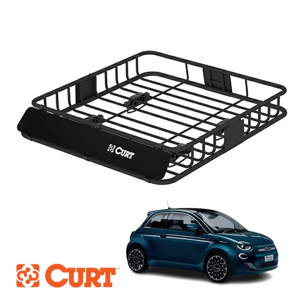 【CURT 正規品】 ルーフラック ルーフバスケット ルーフキャリア 18115 105cm×94cm×14cm フィアット FIAT 500e FAに ベースキャリアに取付