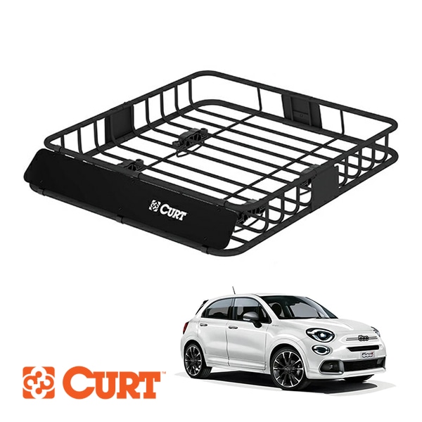 【CURT 正規品】 ルーフラック ルーフバスケット ルーフキャリア 18115 105cm×94cm×14cm フィアット FIAT 500X 334に ベースキャリアに取付