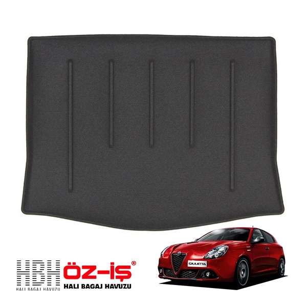 【HBH 正規品】 3D ラグジュアリー ラゲッジマット アルファロメオ ジュリエッタ 940 12−21y 車種別設計 防汚 難燃 滑り止め加工 立体カーゴトレイ マジックテープ付|ALFA ROM