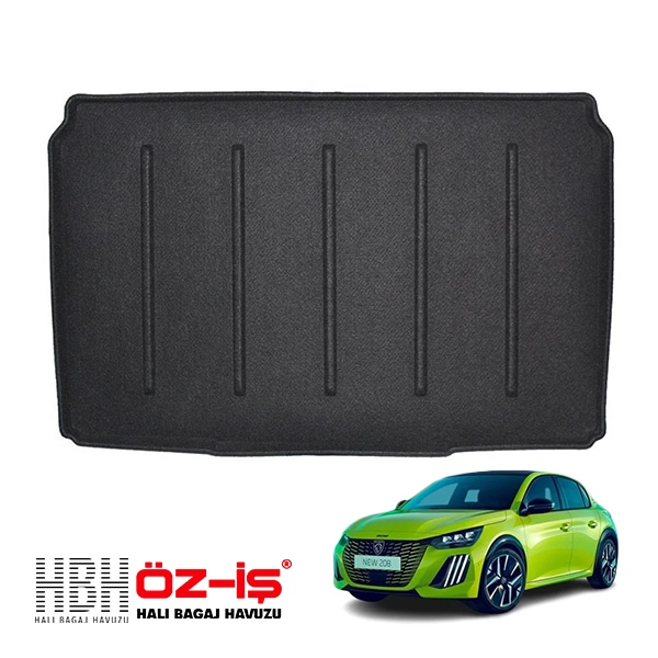 【HBH 正規品】 3D ラグジュアリー ラゲッジマット プジョー 208 P21 20y- 車種別設計 防汚 難燃 滑り止め加工 立体カーゴトレイ マジックテープ付|PEUGEOT|IMPORT B