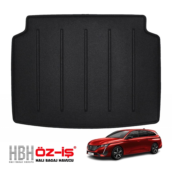 【HBH 正規品】 3D ラグジュアリー ラゲッジマット プジョー 308 P５ 22y- 車種別設計 防汚 難燃 滑り止め加工 立体カーゴトレイ マジックテープ付|PEUGEOT|IMPORT BR