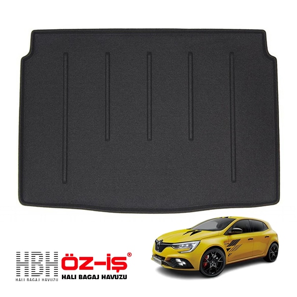 【HBH 正規品】 3D ラグジュアリー ラゲッジマット ルノー メガーヌ BB 17y- 車種別設計 防汚 難燃 滑り止め加工 立体カーゴトレイ マジックテープ付|ルノー|IMPORT BRAND