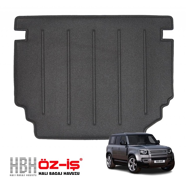 【HBH 正規品】 3D ラグジュアリー ラゲッジマット ランドローバー ディフェンダー L663 19y- 車種別設計 防汚 難燃 滑り止め加工 立体カーゴトレイ マジックテープ付|LAND ROV